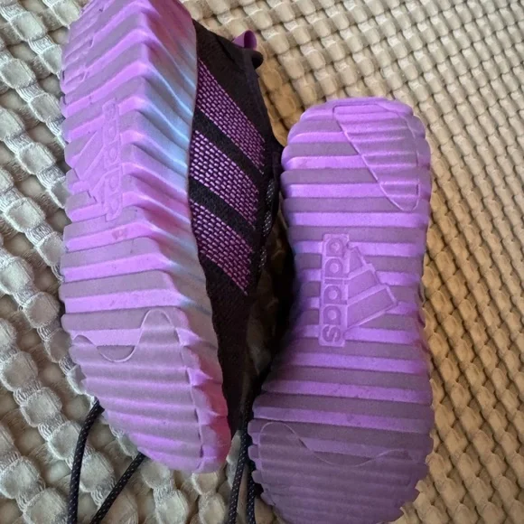 Adidas Kaptir Flow Black and Purple Kids Sneakers - Picture 9 of 11